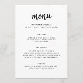 Moderne minimalistische | stijlvolle script eenvou menu (Voorkant)