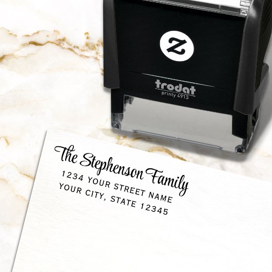 Moderne Minimalistische Stijlvolle Script Retourad Zelfinktende Stempel