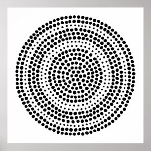 Moderne Minimalistische Stip Geometrische Cirkel W Poster