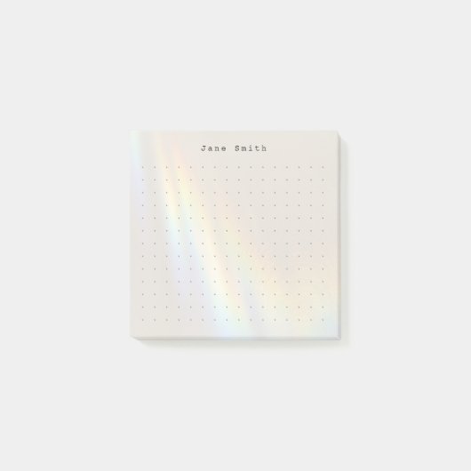 Moderne Minimalistische Stippelrooster Persoonlijk Post-it® Notes (Voorkant)