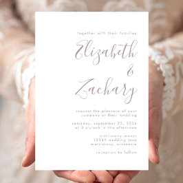 Moderne Minimalistische Stof Lavendel Script Bruil Kaart