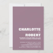 Moderne Minimalistische Stof Roze Huwelijksrecepti Kaart (Voorkant)