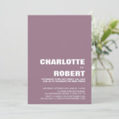 Moderne Minimalistische Stof Roze Huwelijksrecepti Kaart (Staand voorkant)