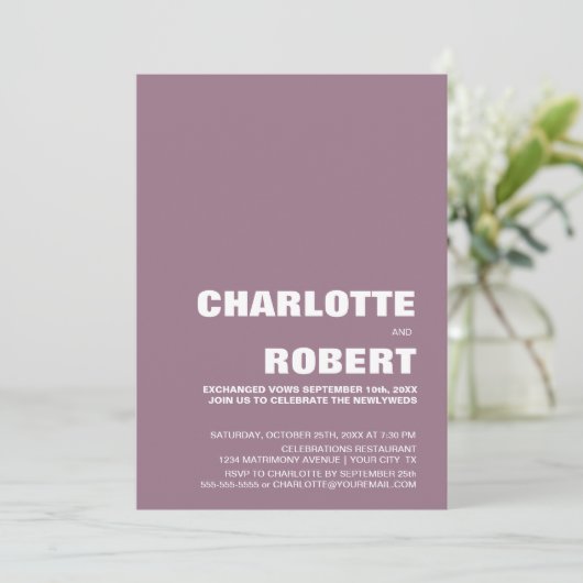 Moderne Minimalistische Stof Roze Huwelijksrecepti Kaart (Staand voorkant)