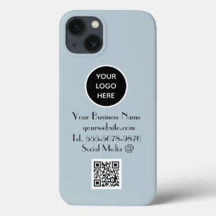 Moderne Minimalistische Stofblauwe Aangepaste logo Case-Mate iPhone Case