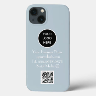Moderne minimalistische stofblauwe aangepaste logo Case-Mate iPhone case