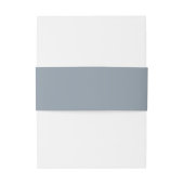 Moderne Minimalistische Stofblauwe Monogram Uitnodigingen Wikkel (Achterkant Voorbeeld)