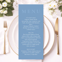 Moderne Minimalistische Stofblauwe Trouwdiner