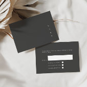 Moderne minimalistische stoffige grijze RSVP-kaart RSVP Kaartje