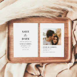 Moderne Minimalistische Stout Foto Bruiloft Save The Date