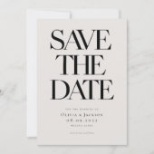 Moderne minimalistische stoutmoedige typografie br save the date (Voorkant)