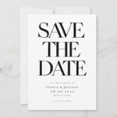 Moderne minimalistische stoutmoedige typografie br save the date (Voorkant)