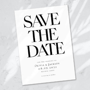 Moderne minimalistische stoutmoedige typografie br save the date