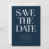 Moderne minimalistische stoutmoedige typografie br save the date (Voorkant)