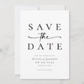 Moderne minimalistische stoutmoedige typografie br save the date (Voorkant)