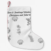 Moderne minimalistische strand kerstkousen kleine kerstsok (Voorkant)