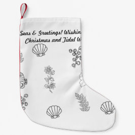 Moderne minimalistische strand kerstkousen kleine kerstsok