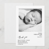 Moderne Minimalistische Streep Baby Foto Geboorte