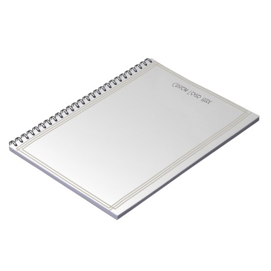 Moderne Minimalistische Streep Grijs Gradiënt Notitieboek (Linkerzijde)