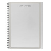 Moderne Minimalistische Streep Grijs Gradiënt Notitieboek (Voorkant)