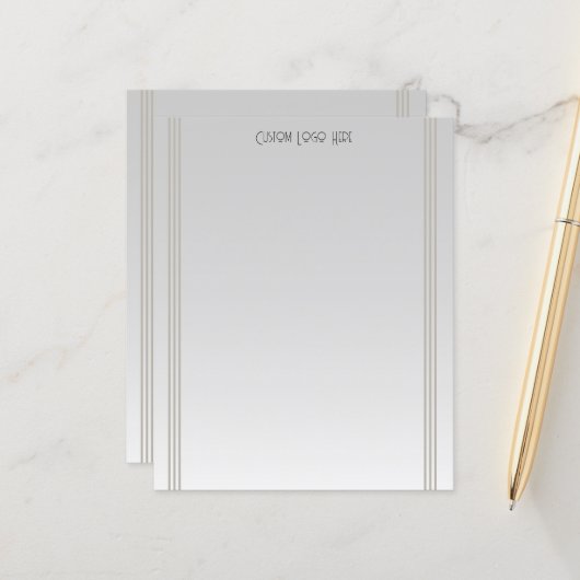 Moderne minimalistische streep grijs verloop (Voorkant / Achterkant in situ)