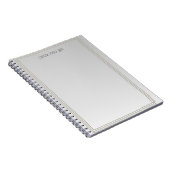 Moderne minimalistische streep grijs verloop notitieboek (Rechterzijde)