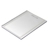 Moderne minimalistische streep grijs verloop notitieboek (Linkerzijde)