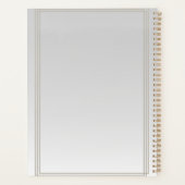 Moderne minimalistische streep grijs verloop planner (Achterkant)