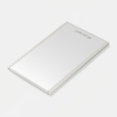 Moderne minimalistische streep grijs verloop post-it® notes (Schuin)