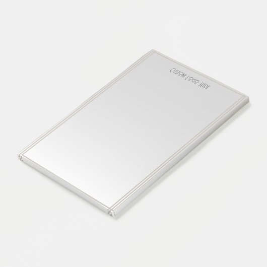 Moderne minimalistische streep grijs verloop post-it® notes (Schuin)