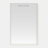 Moderne minimalistische streep grijs verloop post-it® notes (Voorkant)
