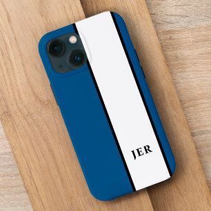 Moderne Minimalistische Strepen Monogram Trendy Bl Case-Mate iPhone Case