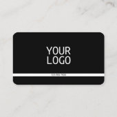 Moderne minimalistische strepen zwart-wit visitekaartje (Achterkant)