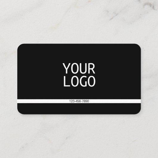 Moderne minimalistische strepen zwart-wit visitekaartje (Achterkant)