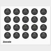 Moderne Minimalistische Strik Aangepaste Kleur Ker Ronde Sticker (Vel)