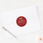 Moderne Minimalistische Strik Aangepaste Kleur Ker Ronde Sticker (Envelop)
