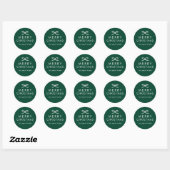 Moderne Minimalistische Strik Aangepaste Kleur Ker Ronde Sticker (Vel)