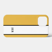 Moderne minimalistische stripes Monogram Initialen Case-Mate iPhone Case (Achterkant (horizontaal))