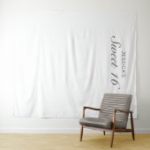 Moderne Minimalistische Sweet 16-foto-achtergrond Wandkleed (In Situ (horizontaal))