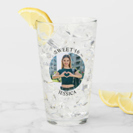 Moderne minimalistische Sweet 16 Verjaardagskring  Glas