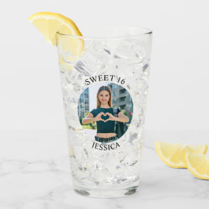 Moderne minimalistische Sweet 16 Verjaardagskring  Glas