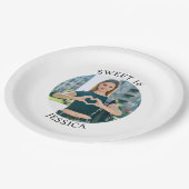 Moderne minimalistische Sweet 16 Verjaardagskring  Papieren Bordje (Gekanteld)