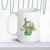 Moderne minimalistische Sweet Merry Christmas Cact Koffiemok