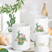 Moderne minimalistische Sweet Merry Christmas Cact Koffiemok