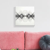 Moderne Minimalistische Symmetrische Lijnkunst - A Canvas Afdruk (Insitu (Woonkamer))