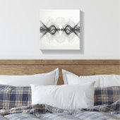 Moderne Minimalistische Symmetrische Lijnkunst - A Canvas Afdruk (Insitu (Slaapkamer))