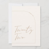 Moderne minimalistische tabel 22-tabelnummer kaart (Voorkant)