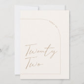 Moderne minimalistische tabel 22-tabelnummer kaart (Achterkant)