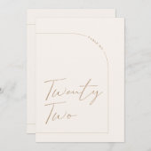 Moderne minimalistische tabel 22-tabelnummer kaart (Voorkant / Achterkant)