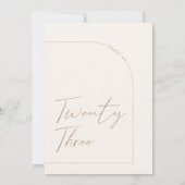 Moderne minimalistische tabel 23-tabelnummer kaart (Achterkant)